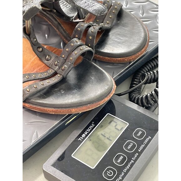 Ariat Womens Black Leather Sandals With Studded Straps & Adjustable Buckles US 7 - Picture 6 of 10